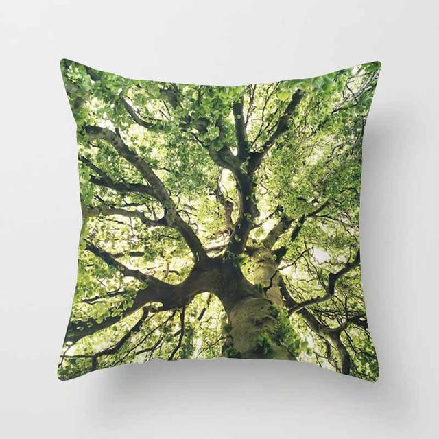 Vintage Flower Tropical Leaves Cushion Cover Axcestories