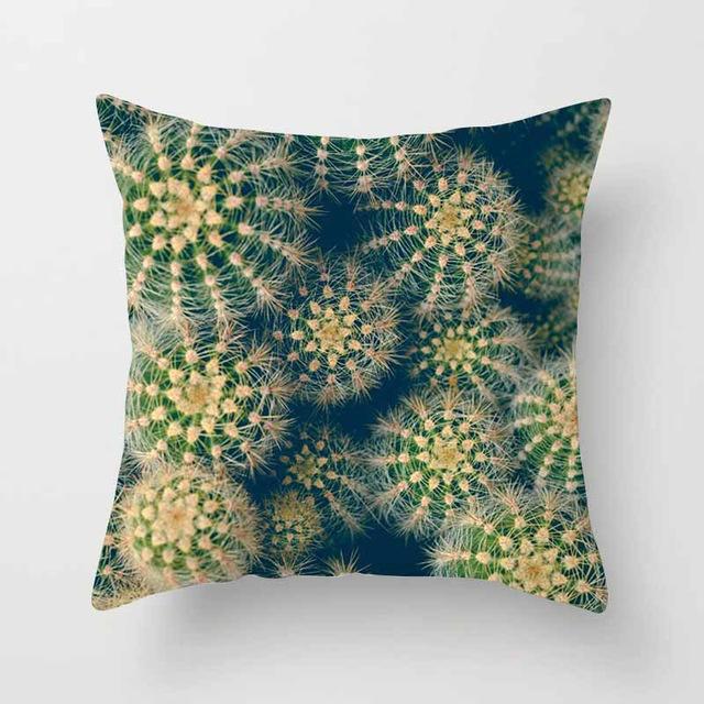 Vintage Flower Tropical Leaves Cushion Cover Axcestories