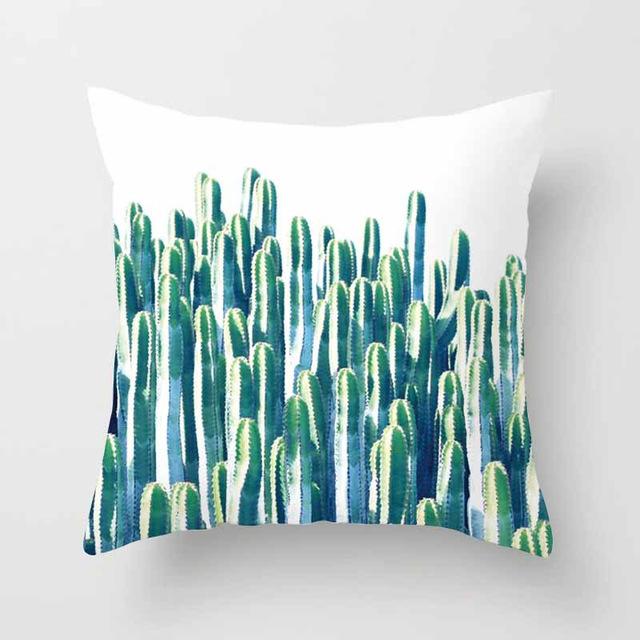 Vintage Flower Tropical Leaves Cushion Cover Axcestories