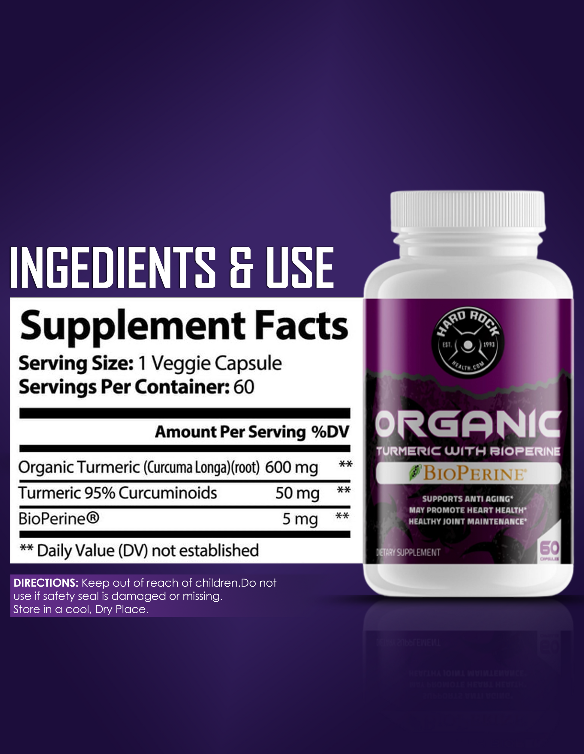Turmeric With BioPerine - 650mg (100% Organic) Axcestories
