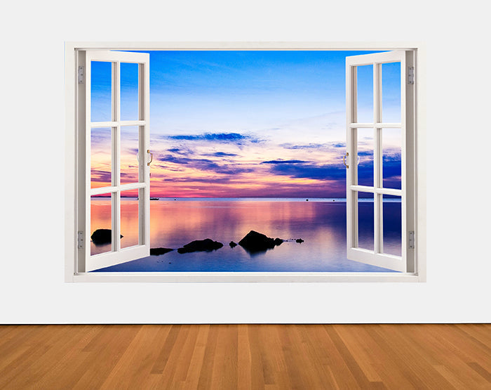IMPRESSIVE 3D WINDOW WALL DECALS, REMOVABLE WALL STICKERS, WALL DECOR Axcestories