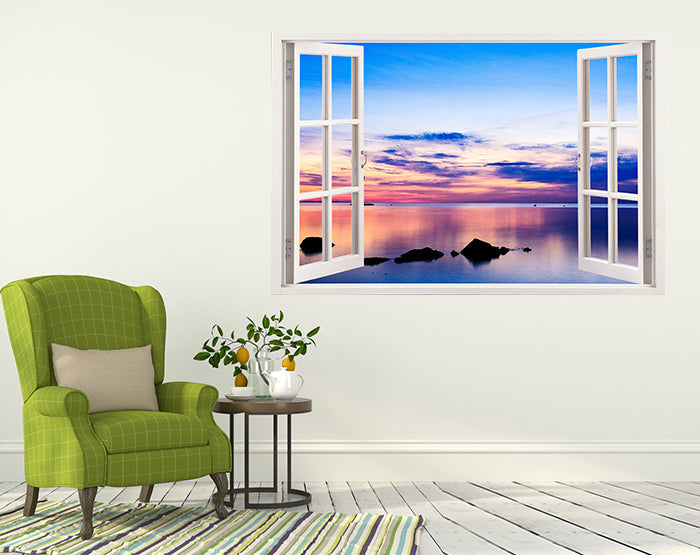 IMPRESSIVE 3D WINDOW WALL DECALS, REMOVABLE WALL STICKERS, WALL DECOR Axcestories