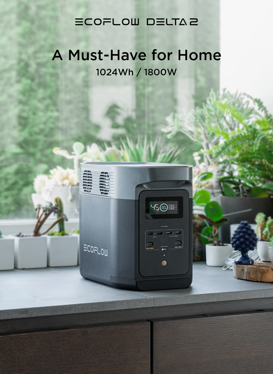 EcoFlow DELTA 2 Portable Power Station 1024Wh 1800W AC Axcestories