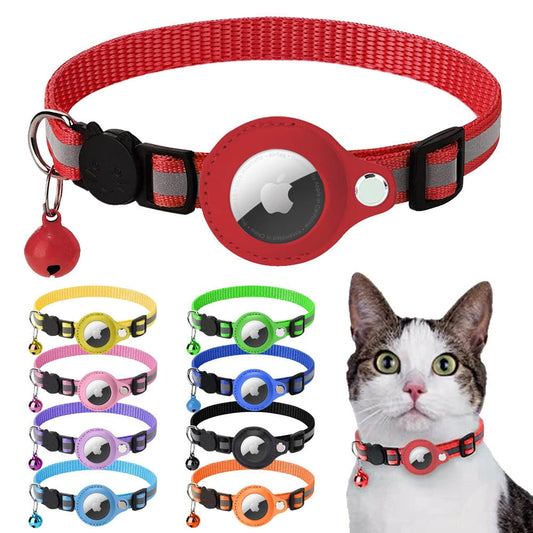 Reflective Airtag Case Collar for Cats and Dogs Axcestories