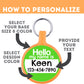 Hello Pet ID Tag Eco-Friendly Plastic Tag for Dogs and Cats Axcestories