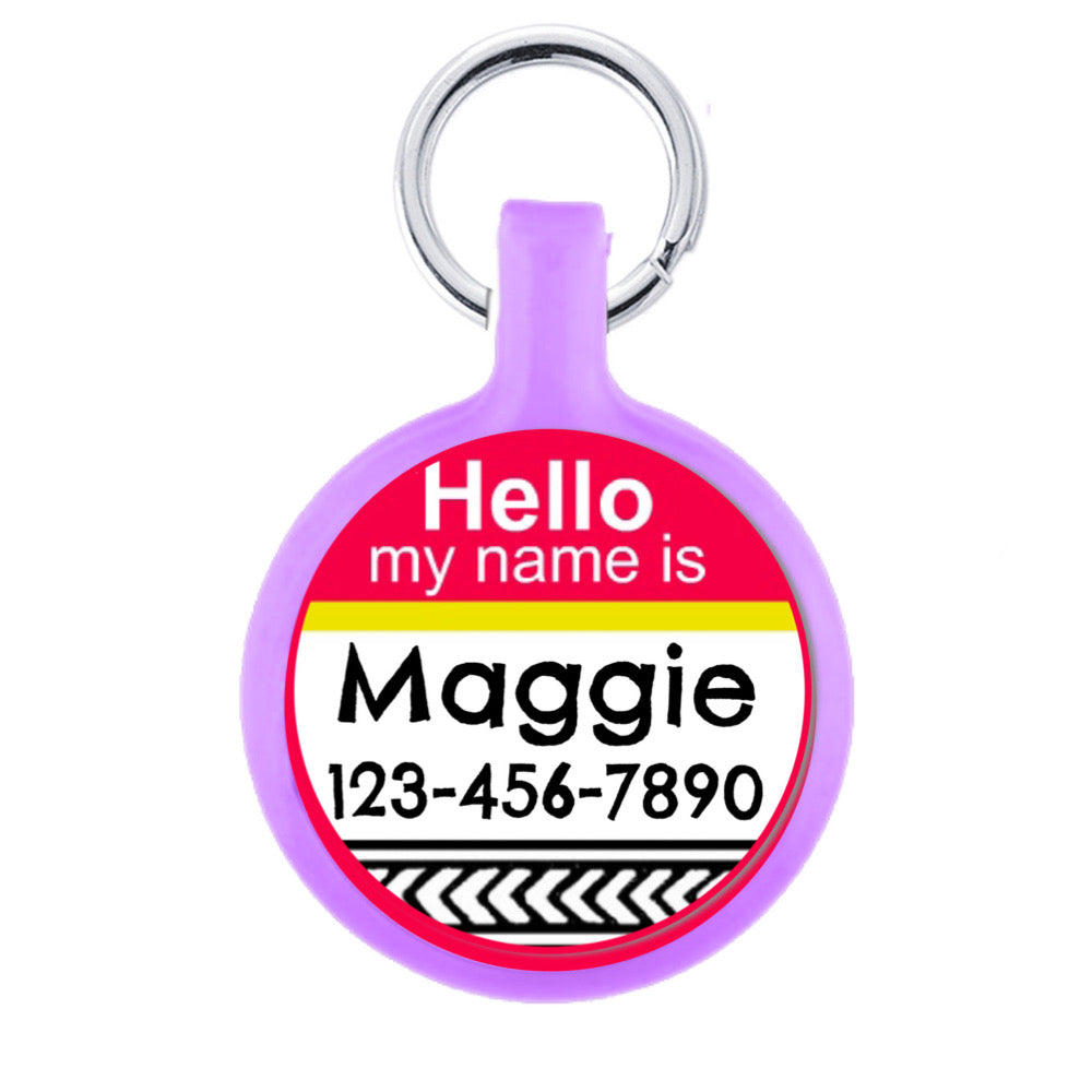 Hello Pet ID Tag Eco-Friendly Plastic Tag for Dogs and Cats Axcestories