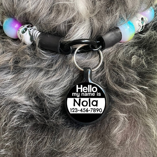 Hello Pet ID Tag Eco-Friendly Plastic Tag for Dogs and Cats Axcestories