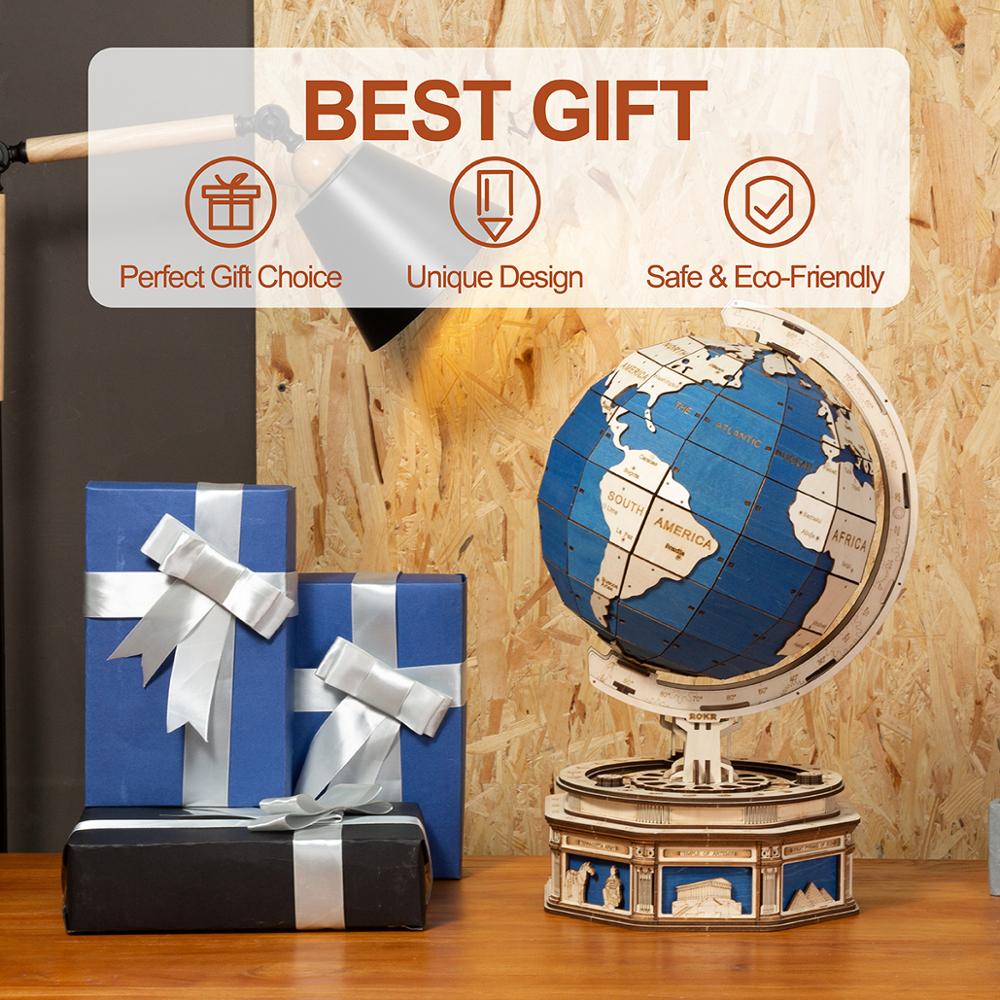 3D Globe Wooden Puzzle Axcestories