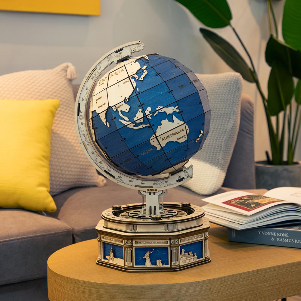 3D Globe Wooden Puzzle Axcestories
