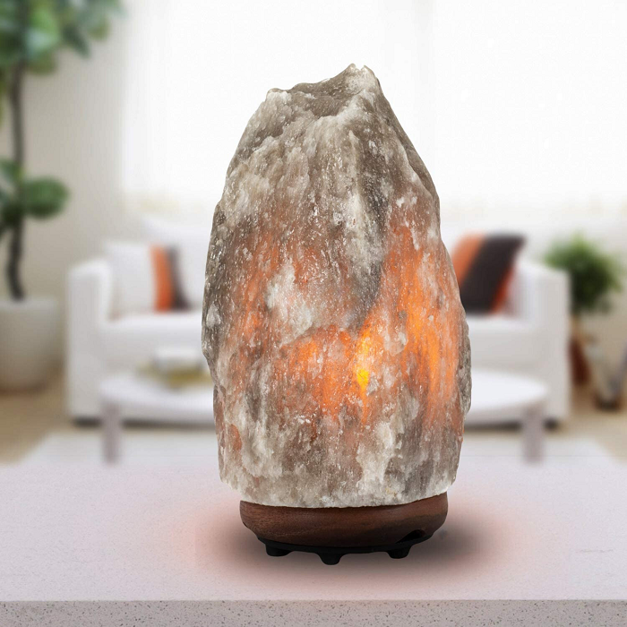 Natural Handcrafted Grey Himalayan Salt Lamp 1.5-5kg Axcestories