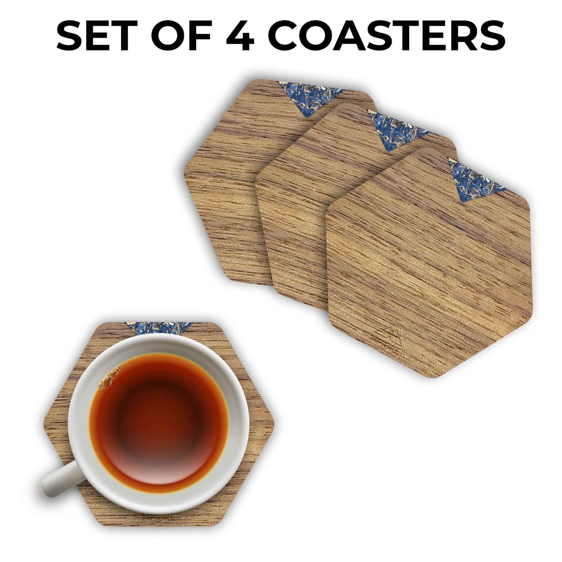 PERSONALIZED Wooden Coasters - American Walnut / Set of 4 Coasters Axcestories