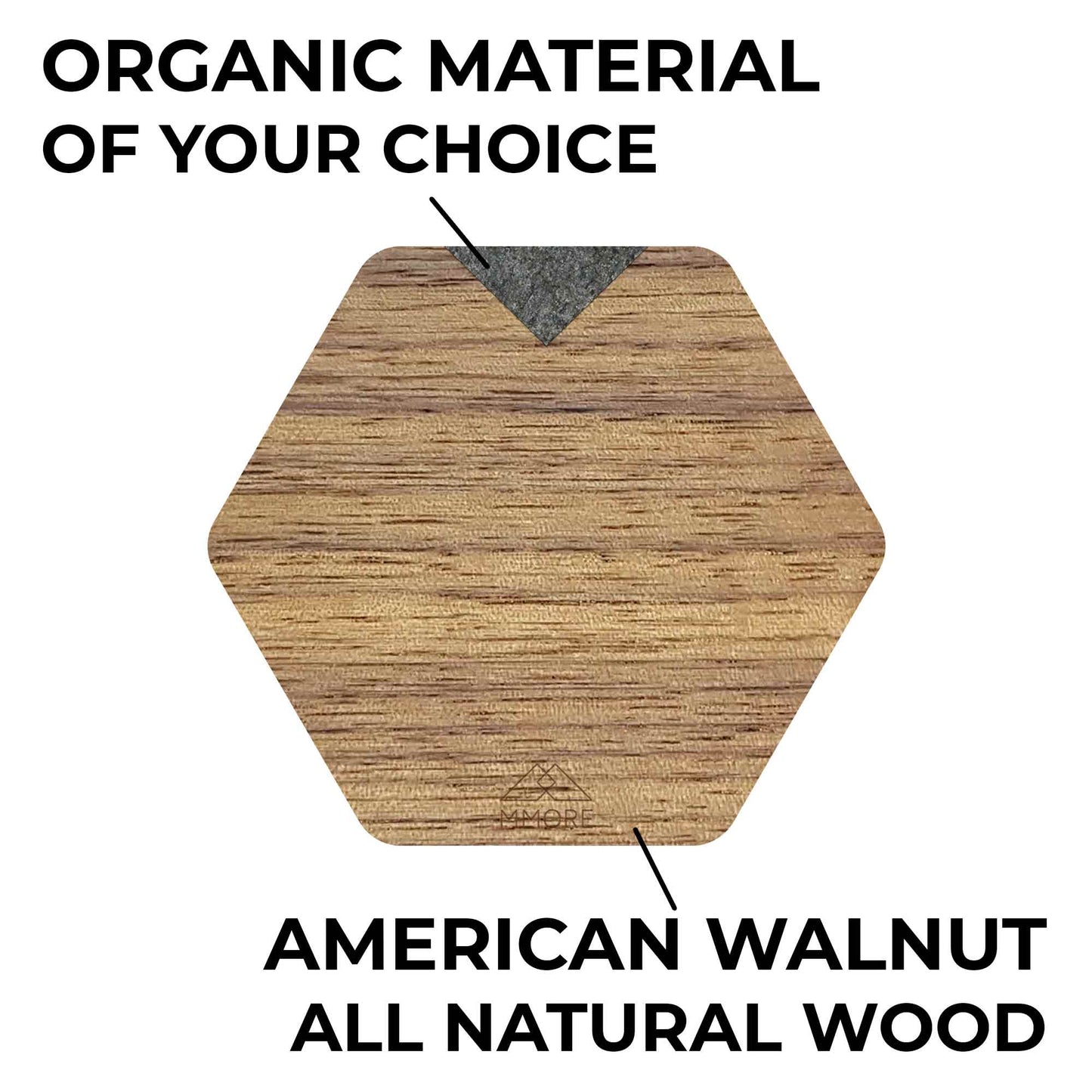 PERSONALIZED Wooden Coasters - American Walnut / Set of 4 Coasters Axcestories